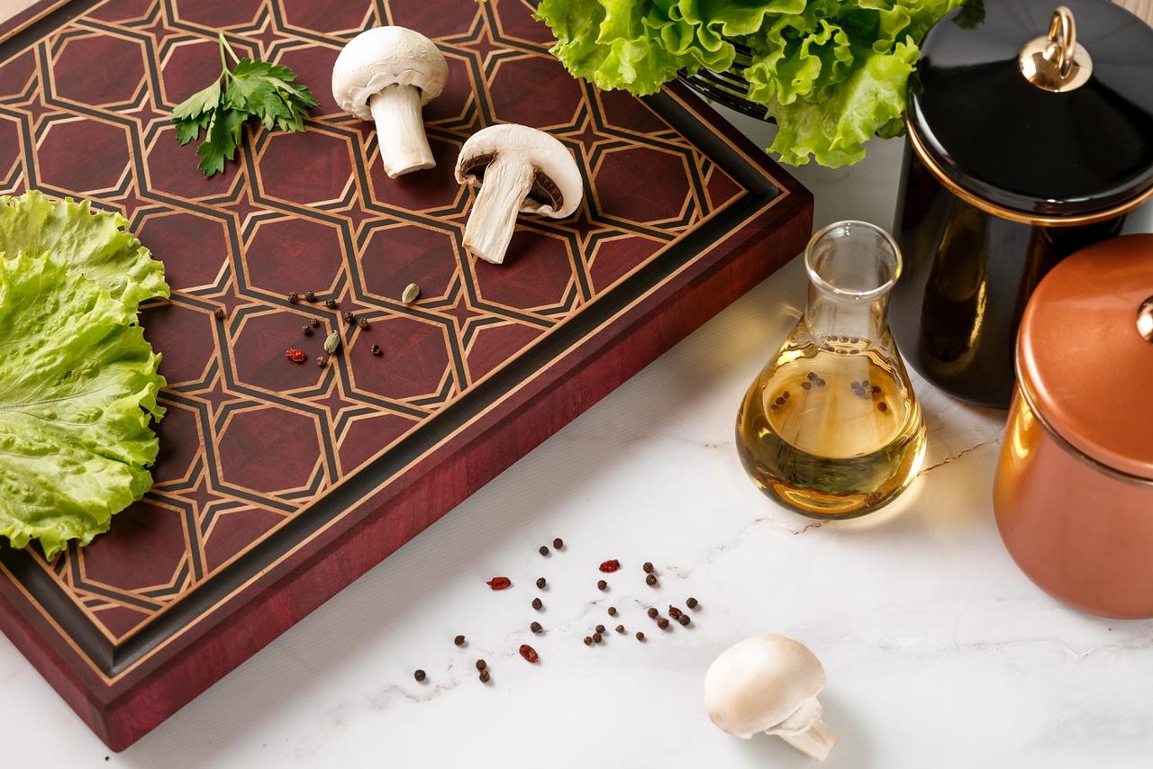 Handcrafted End Grain Cutting Board with Stunning Walnut and Maple Pattern