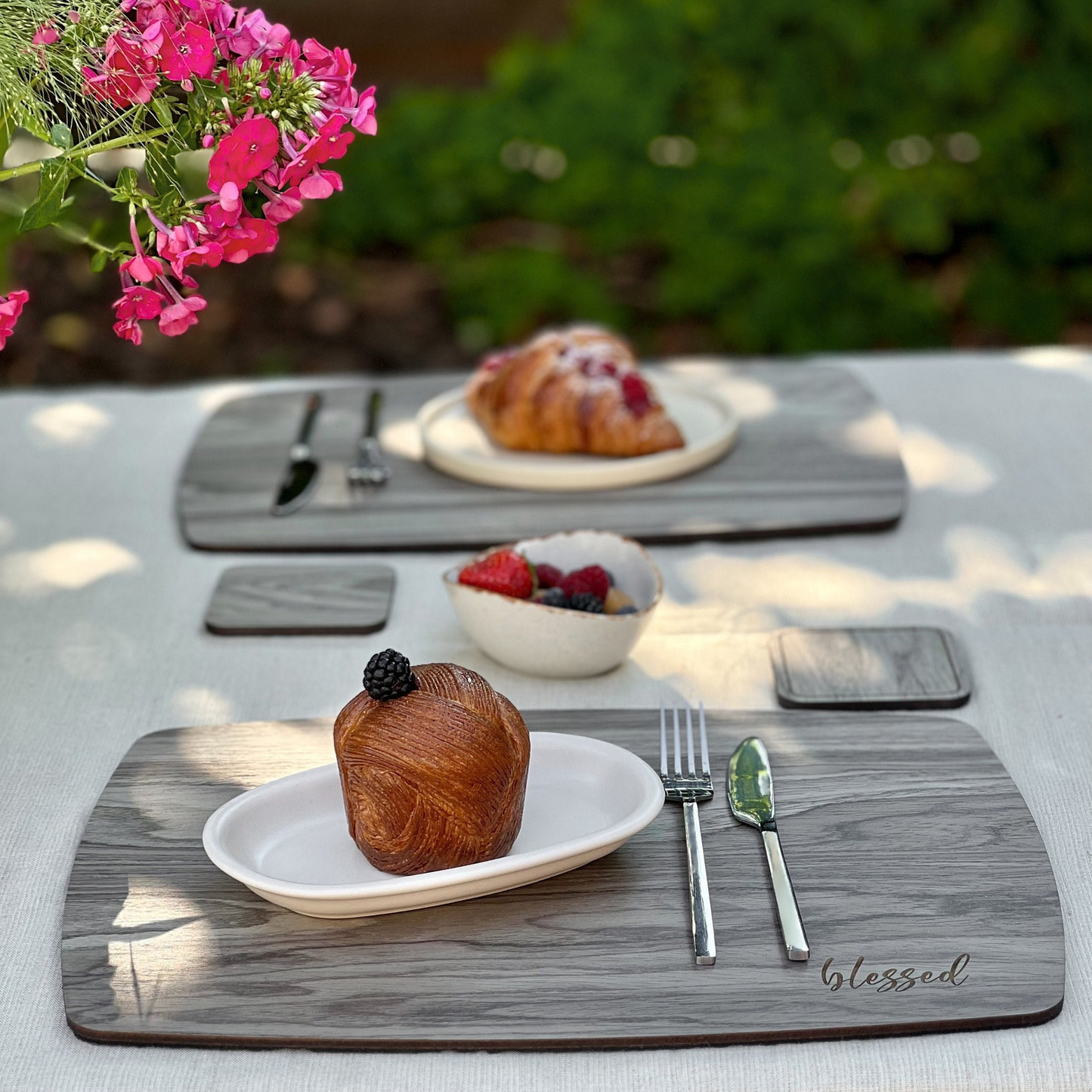 Wooden Placemats Grey